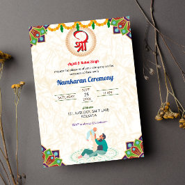 Namkaran Hindu Naming Ceremony Inbjudningar