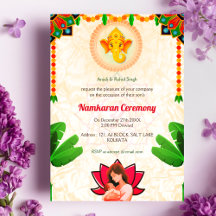 Namkaran Naming Ceremony Golden Inslag