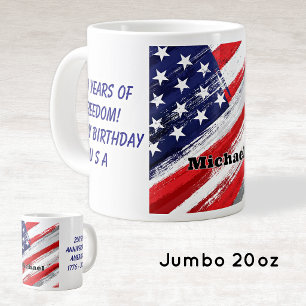 Namn, 250 år av frihet USA-jubileum 20oz Jumbo Mugg