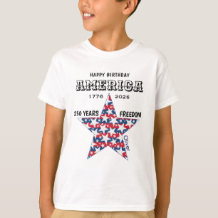 Namn    250-års Glada födelsedag Amerika Stjärnor  T Shirt