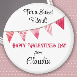 Namn | 2,25-in-rundan i Valentines day Flagga Magnet
