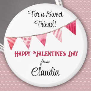 Namn 2,25-in-rundan i Valentines day Flagga Magnet