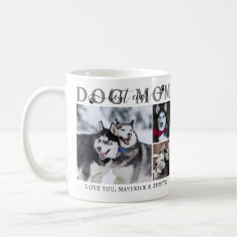 Namn 3-foton med bästa Hund Mamma någonsin Kaffemugg