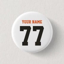Namn 77 Sports Jersey Number Black and Orange