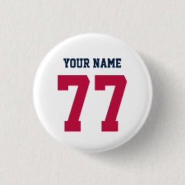 Namn 77 Sports Jersey Number Blue and Red Knapp