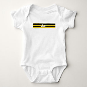 Namn - 7 kombinationsstrimlor - Svarta & Guld T Shirt
