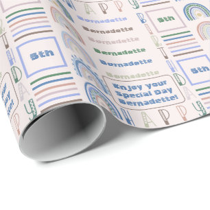 Namn Age Sentiment Boho Rainbow Rosa Blue Grönt Presentpapper