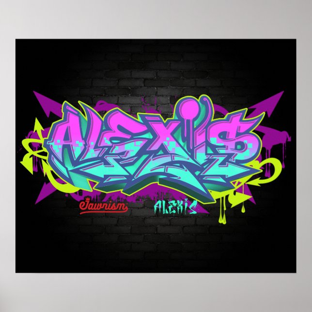 Namn Alexis i graffiti Poster (Framsidan)