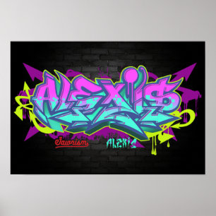 Namn Alexis i graffiti Poster
