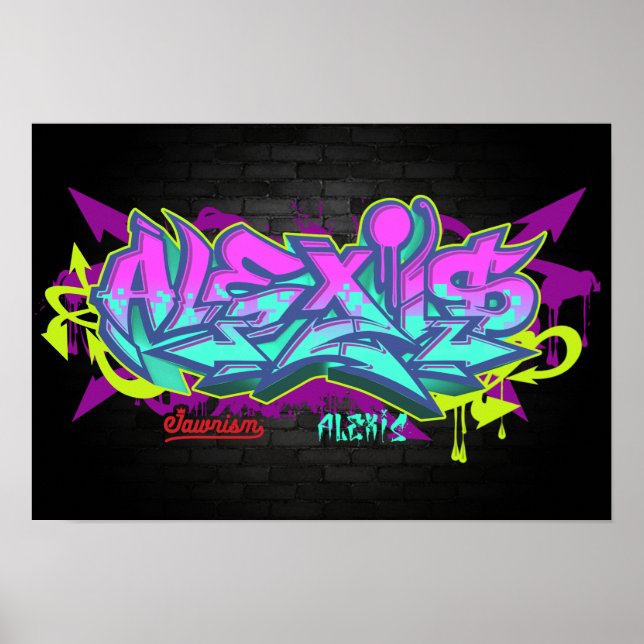 Namn Alexis i graffiti Poster (Framsidan)