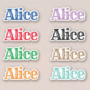 Namn Alice Klistermärken
