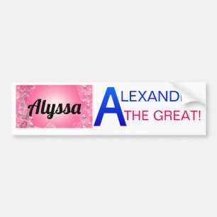 Namn Alyssa och den Alexander skolbussen Bildekal