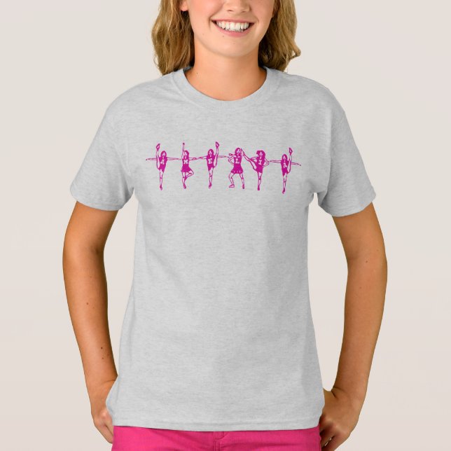 Namn Amelia CheerLeader Fitness Girls Typography T Shirt (Framsida)