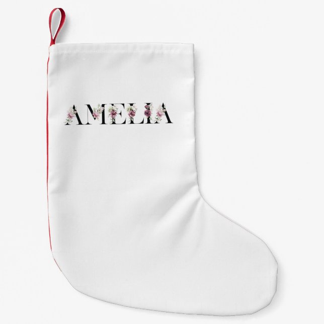 Namn Amelia Liten Julstrumpa (Framsidan)