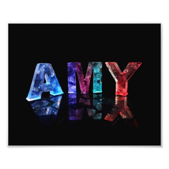 Namn Amy i Ljus Fototryck (Framsidan)