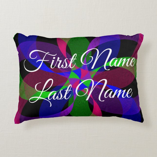 Namn ändrar 3D 2D-hybridfyllning för geometrisk de Prydnadskudde (Framsidan)