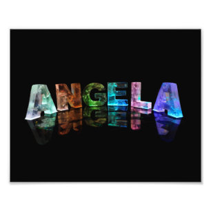 Namn Angela i Ljus Fototryck