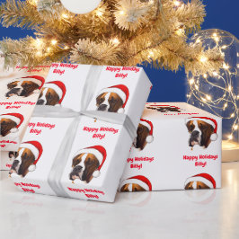 Namn Anpassa Boxer i en jultomtskrapning Papper Presentpapper