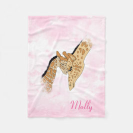 Namn anpassade giraffe filt