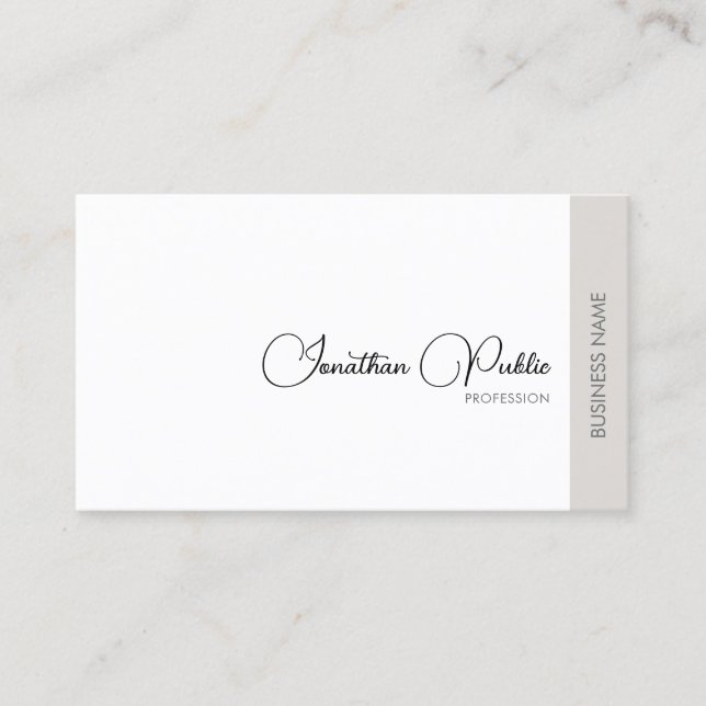 Namn Anpassningsbar Company Logotyp Elegant Modern Visitkort (Framsida)