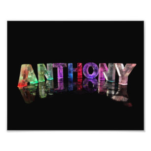 Namn Anthony i Ljus Fototryck