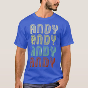 Namn är Andy i Funny Retro Vintage Disco T Shirt