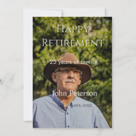 namn-år för fotot från lycklig pension inbjudningar