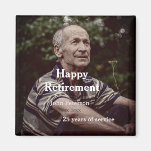 namn-år för fotot från lycklig pension magnet