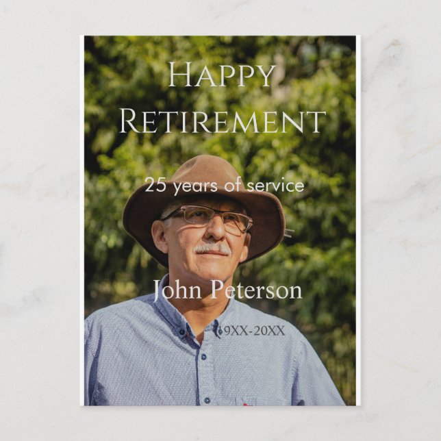 namn-år för fotot från lycklig pension vykort (Framsida)