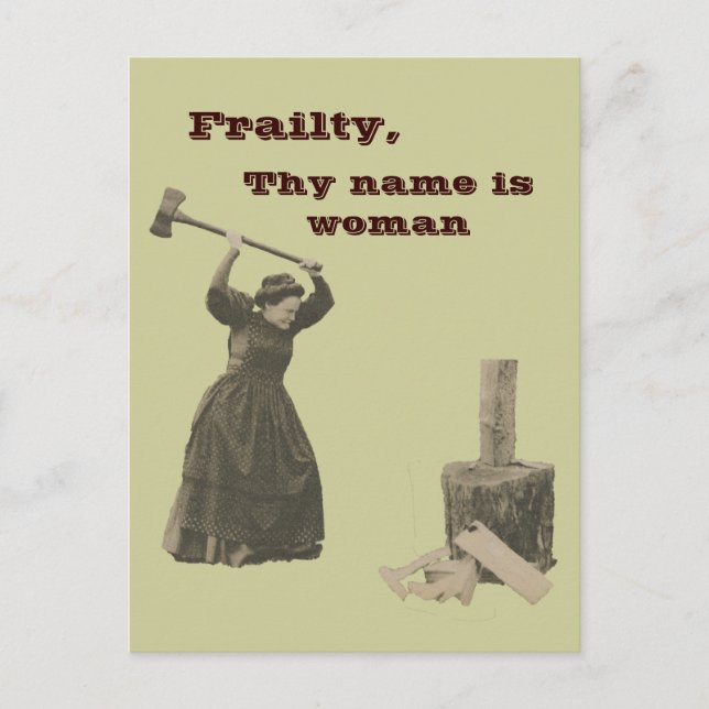 Namn är Woman Vykort (Framsida)