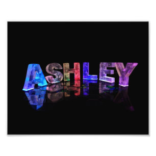 Namn Ashley i 3D Ljus Fototryck