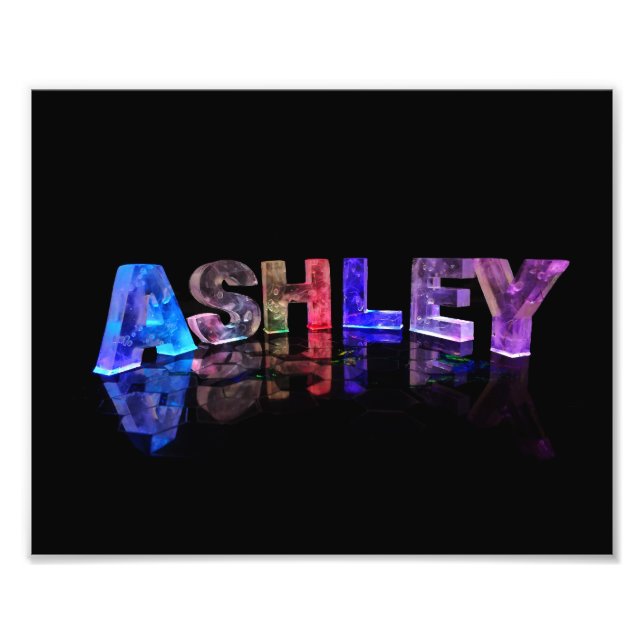Namn Ashley i 3D Ljus Fototryck (Framsidan)