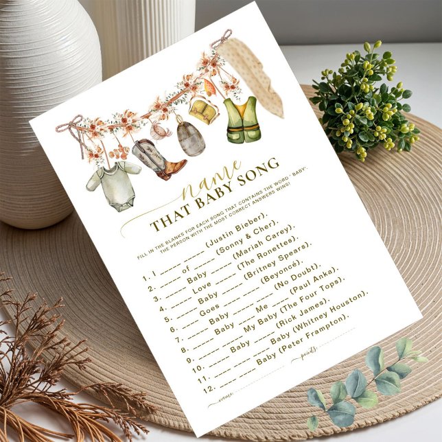 Namn att Baby Sång Reel Excel Baby Shower Game (Skapare uppladdad)