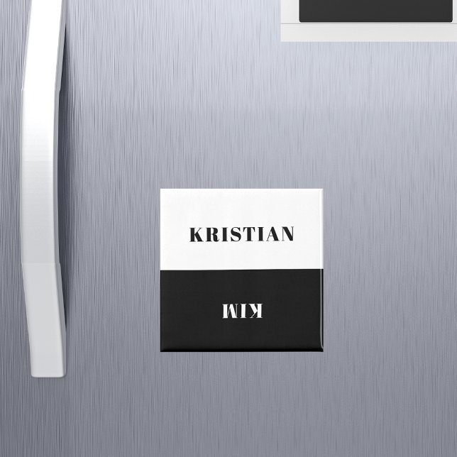 Namn att utföra arbete för att påminna svart vitt magnet (Skapare uppladdad)