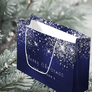 Namn av den vita familjen glitter i silver