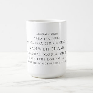 Namn av Gud Typografi Christian Kaffemugg