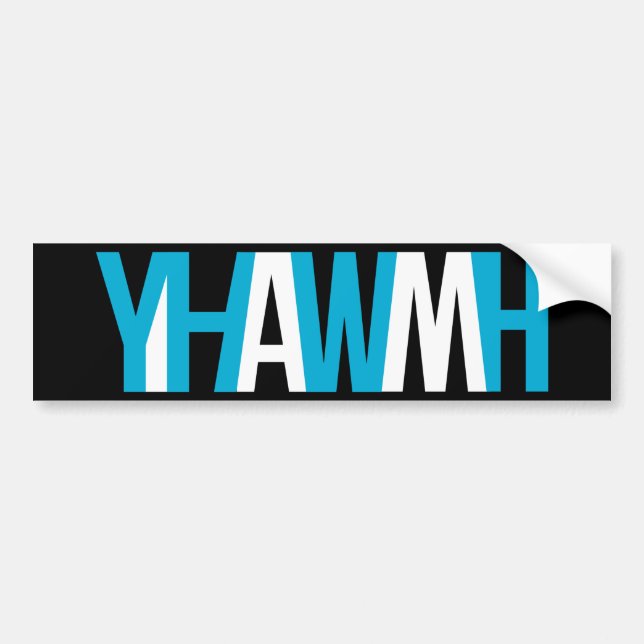 Namn av guden - YHWH "MIG FÖRMIDDAG ", Bildekal (Framsidan)