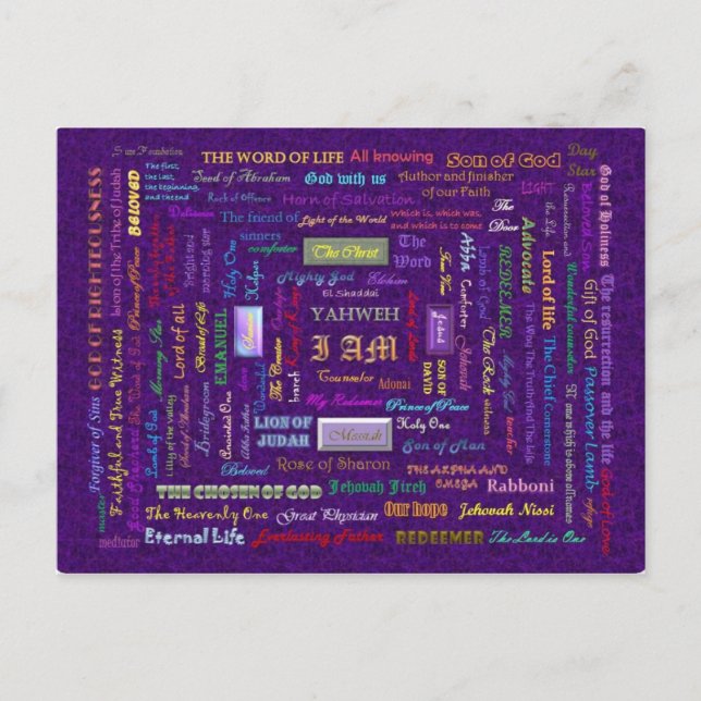 namn av Guds vykort (Framsida)