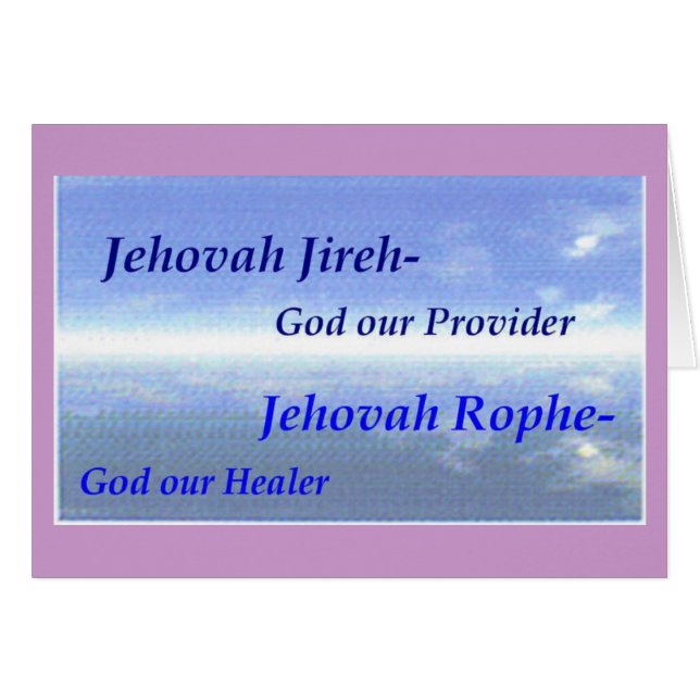 Namn av gudScripturesamlingen Hälsningskort (Framsidan Horizontal)