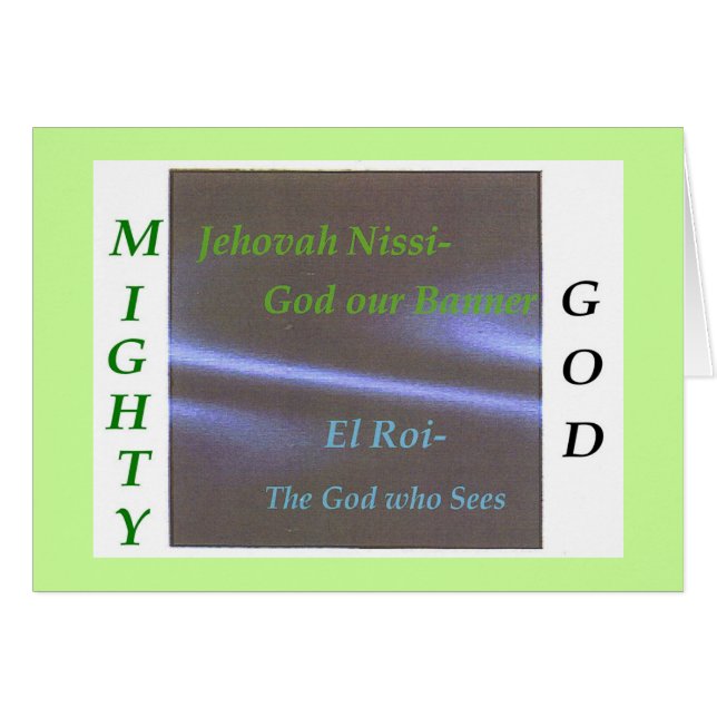 Namn av gudScripturesamlingen Hälsningskort (Framsidan Horizontal)