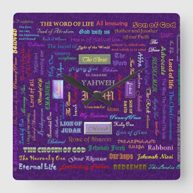 namn av gudväggen tar tid på fyrkantig klocka (Framsida)