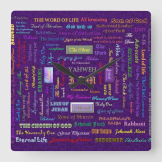 namn av gudväggen tar tid på fyrkantig klocka