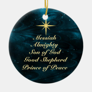 Namn av Jesus - Anpassad julprydnad Julgransprydnad Keramik