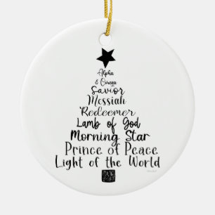 Namn av Jesus/guds julprydnad Julgransprydnad Keramik