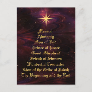 Namn av Jesus - julkort Helg Vykort
