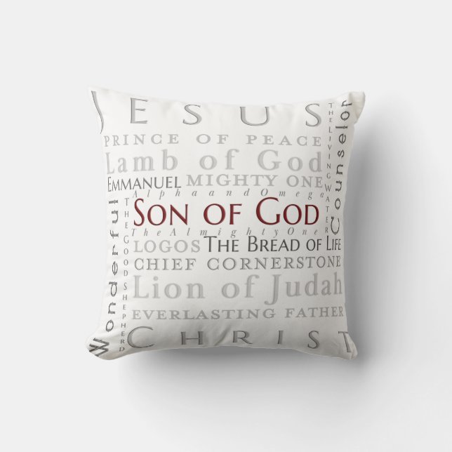 Namn av Jesus Typografi Pillow Kudde (Framsida)