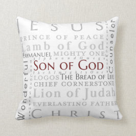 Namn av Jesus Typografi Pillow Kudde