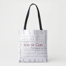 Namn av Jesus Typography Tote Bag Tygkasse
