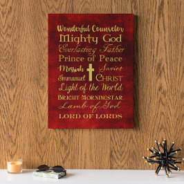 Namn av Jesus Wrapped Canvas Skriv ut