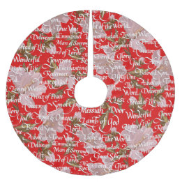 Namn av Kristus Julgran Skirt Julgransmatta Borstad Polyester